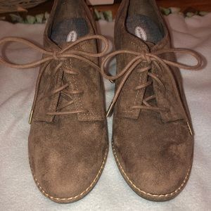 Lace-up taupe booties size 7